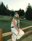 Jackie Moon Vest - Chevron Pink