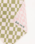 Magnet Golf Towel - Pink/White Checkered