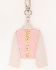 Muse Jacket Bag Charm - Pink/White