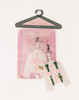 Muse Jacket Bag Charm - Pink/White