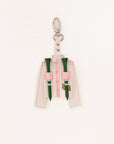 Muse Jacket Bag Charm - Pink/White