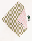 Magnet Golf Towel - Pink/White Checkered