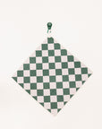 Magnet Golf Towel - Green/White Checkered