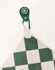 Magnet Golf Towel - Green/White Checkered
