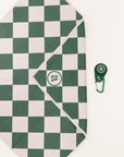 Magnet Golf Towel - Green/White Checkered