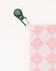 Magnet Golf Towel - Pink/White Checkered