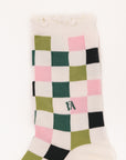 Maude Ruffle Sock - Barbie Checkered