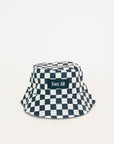 Austi Bucket Hat - Indigo/White Checkered