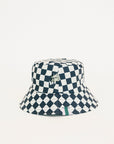 Austi Bucket Hat - Indigo/White Checkered
