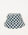 Austi Bucket Hat - Indigo/White Checkered