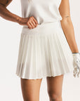 Palm Pleat Skirt - White