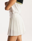 Palm Pleat Skirt - White
