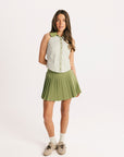 Barbie Top - Putting Green/White Chevron