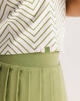 Barbie Top - Putting Green/White Chevron