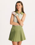 Barbie Top - Putting Green/White Chevron