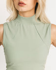 Riptide Mock Neck - Sea