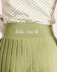 Palm Pleat Skirt - Putting Green