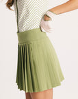 Palm Pleat Skirt - Putting Green