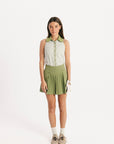 Palm Pleat Skirt - Putting Green