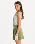 Barbie Top - Putting Green/White Chevron
