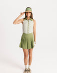 Palm Pleat Skirt - Putting Green