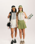 Barbie Top - Putting Green/White Chevron