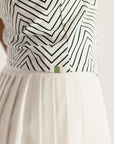 Barbie Top - White/Black Chevron