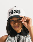 1959 Hat - 1959 White/Black