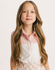 Youth Moore Polo - Pink/White