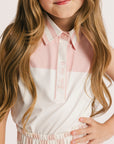 Youth Moore Polo - Pink/White