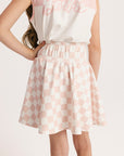 Youth Sasha Skirt - Pink/White Checkered