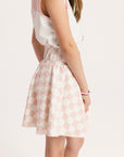 Youth Sasha Skirt - Pink/White Checkered
