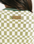 Confidence Cardigan - Putting Green/White Checkered