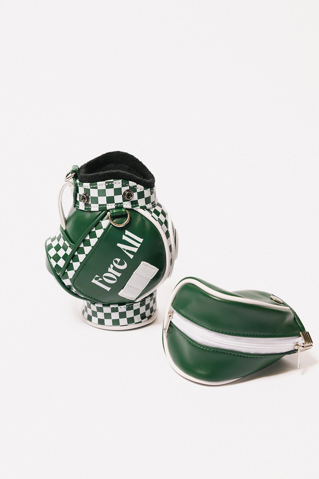 Bag Caddie - Green/White Checkered – foreall.com