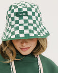 Austi Bucket Hat - Green Checkered