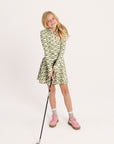 Youth Sasha Skirt - Putting Green/White Retro
