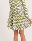 Youth Sasha Skirt - Putting Green/White Retro
