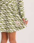 Youth Sasha Skirt - Putting Green/White Retro