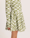Youth Sasha Skirt - Putting Green/White Retro