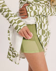 Youth Sasha Skirt - Putting Green/White Retro