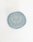 Smoke blue golf club head cover with a white 'FORE' logo on a white background