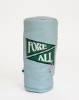 Smoke blue Kai golf club head cover with a logo on a white background