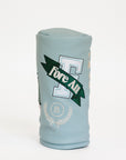 Smoke blue Kai golf club head cover with a logo on a white background