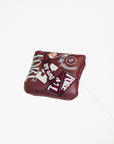 Merlot Mandy Mallet Cover with white text and designs on a white background