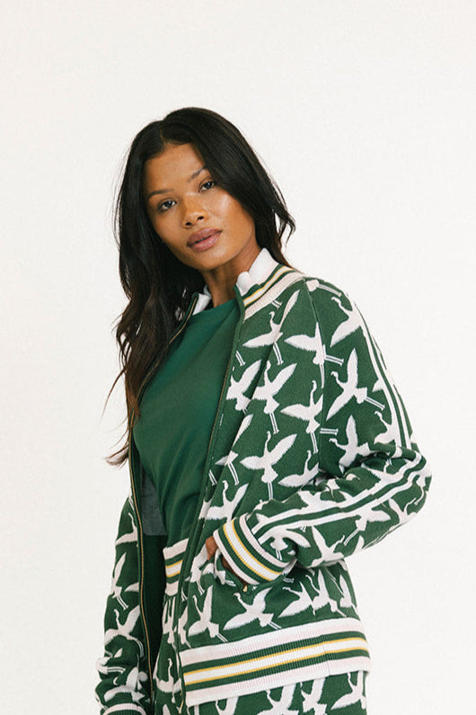 CFCL FLUTED JACKET ニット ジャケット グリーン 3 Flora Knit Jacket - Green Flamingo – foreall.com