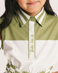 Youth Moore Polo - White/Putting Green