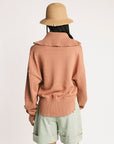 Nautical Quarter Zip - Saddle