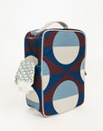 Colorful geometric-patterned Fore All shoe bag on a white background