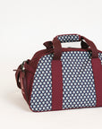 Boston Bag with a unique retro pattern on a white background