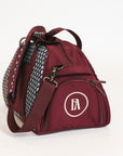 Boston Bag with a unique retro pattern on a white background